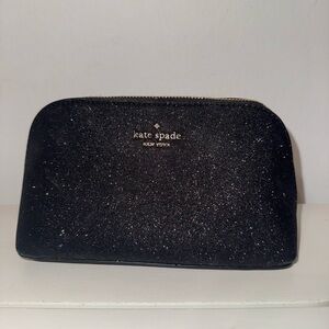 Black Glitter Small Makeup Bag